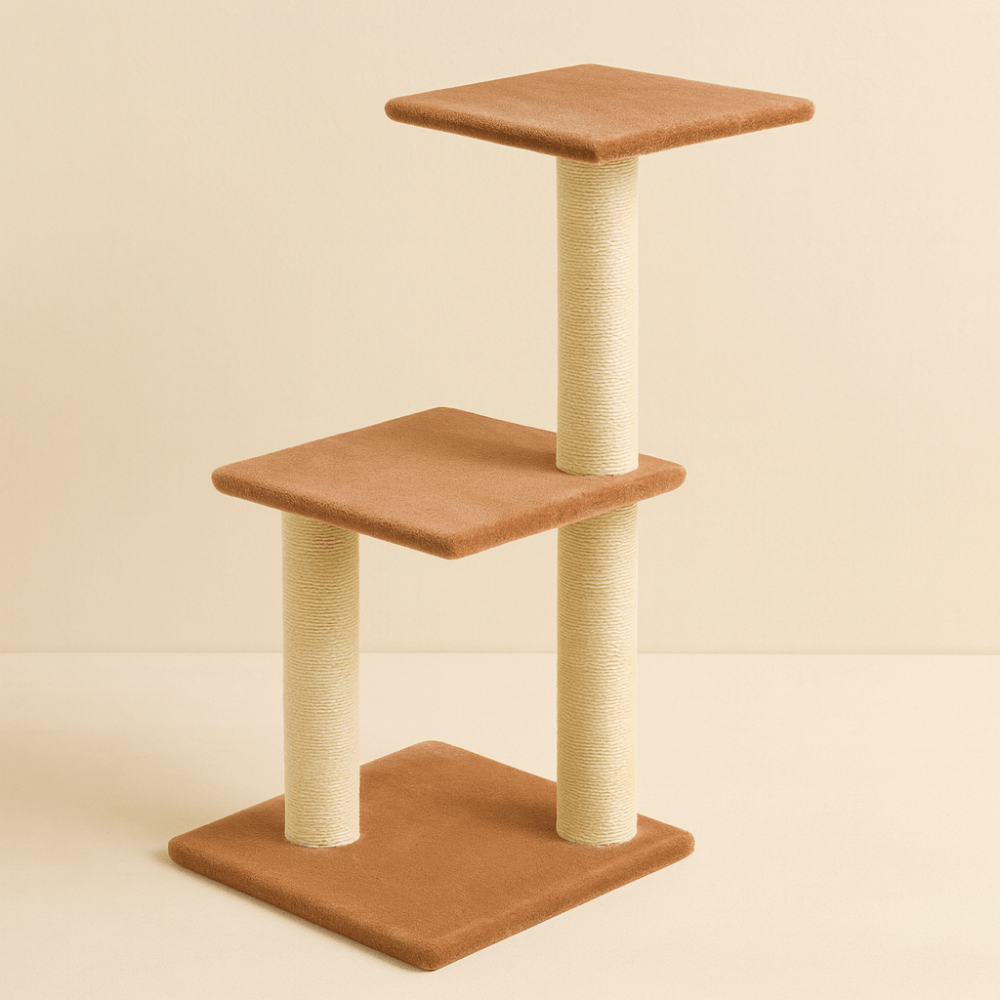 Arbre à Chat Multi-Niveaux 80 cm – Griffoirs et Plateformes Stables pour 1 à 2 Chats d’Intérieur